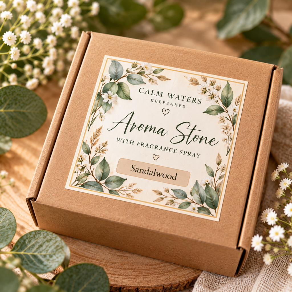 Handmade Botanical Aroma Stone with Fragrance Spray – Hanging Wardrobe Freshener – Sandalwood, Cherry, Lavender & More – 2.3 x 2 Inches