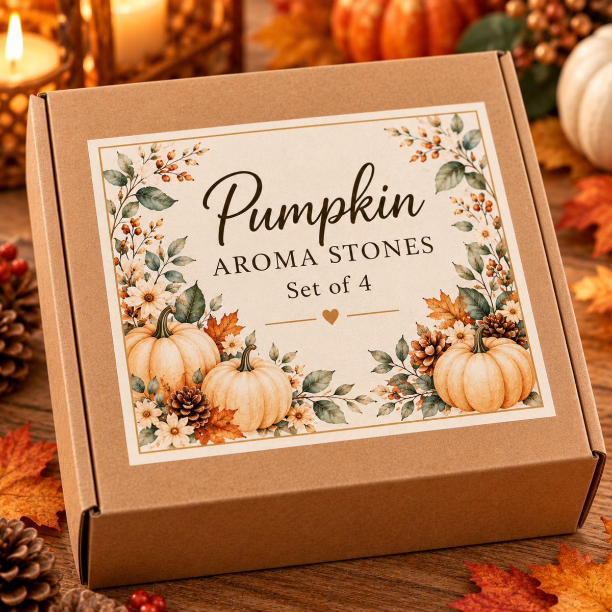 Pumpkin Aroma Stones Handmade Autumn Home Fragrance