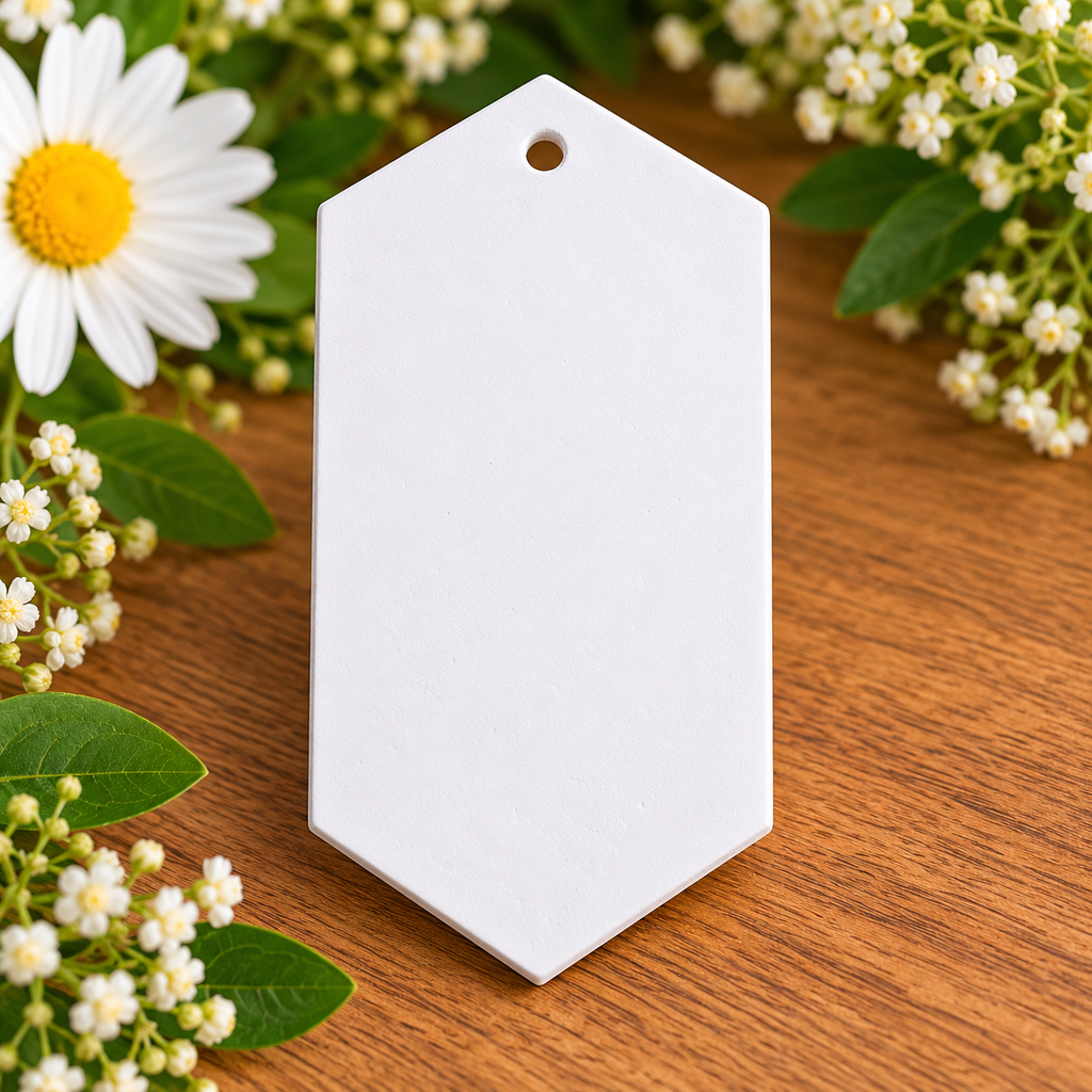 Plain Hanging Gift Tag Plaster Blanks – Pack of 10