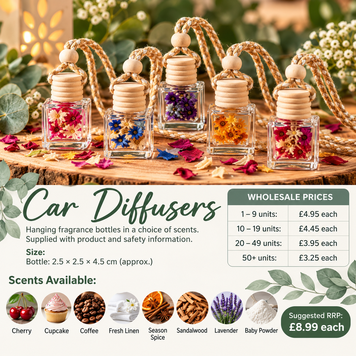Botanical Car Diffusers – Wholesale