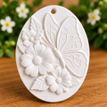 Butterfly & Flowers Hanging Plaster Blanks – Pack of 10