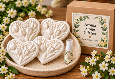 Floral Heart Aroma Stone Gift Set wholsale