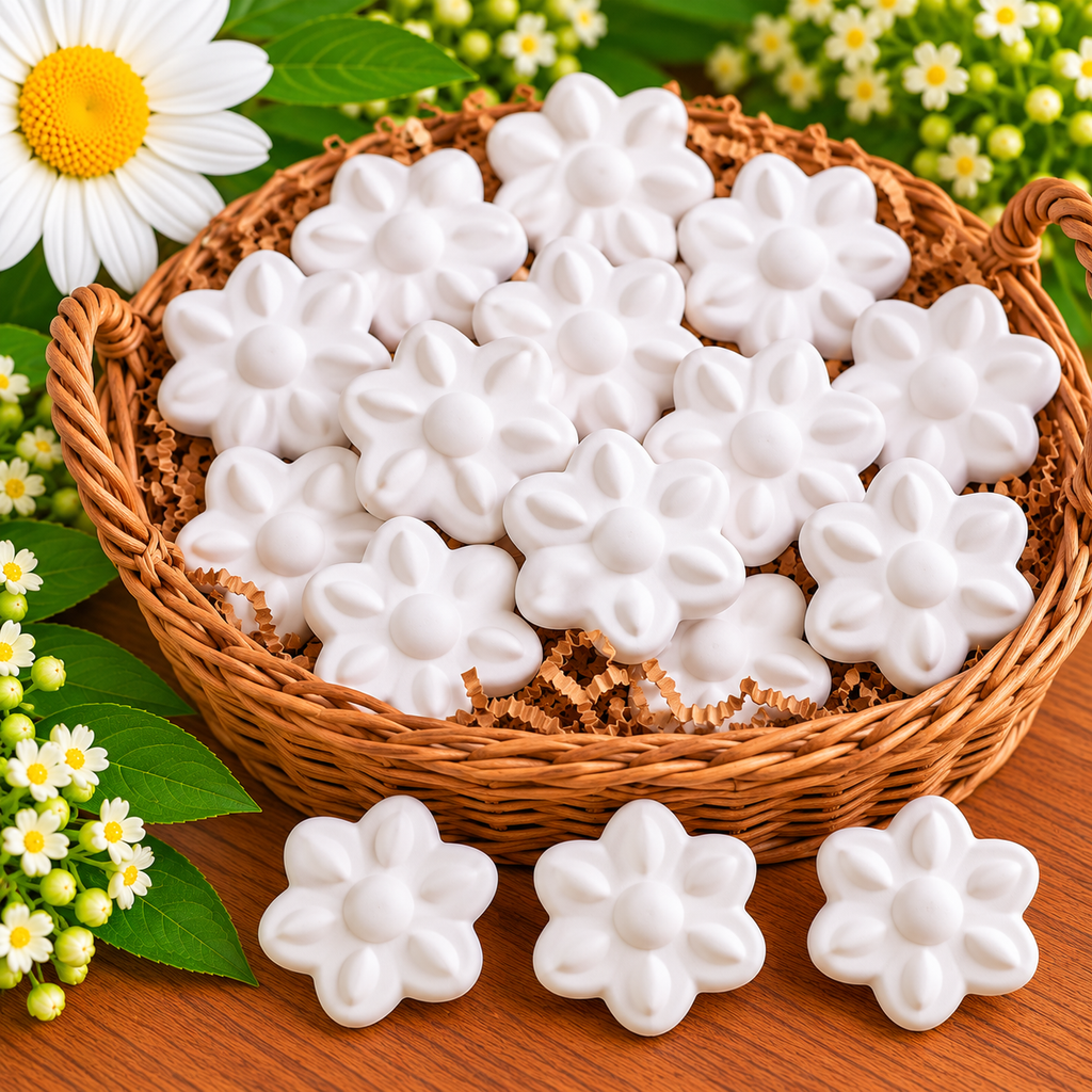 Mini Daisy Flower Plaster Blanks – Pack of 20